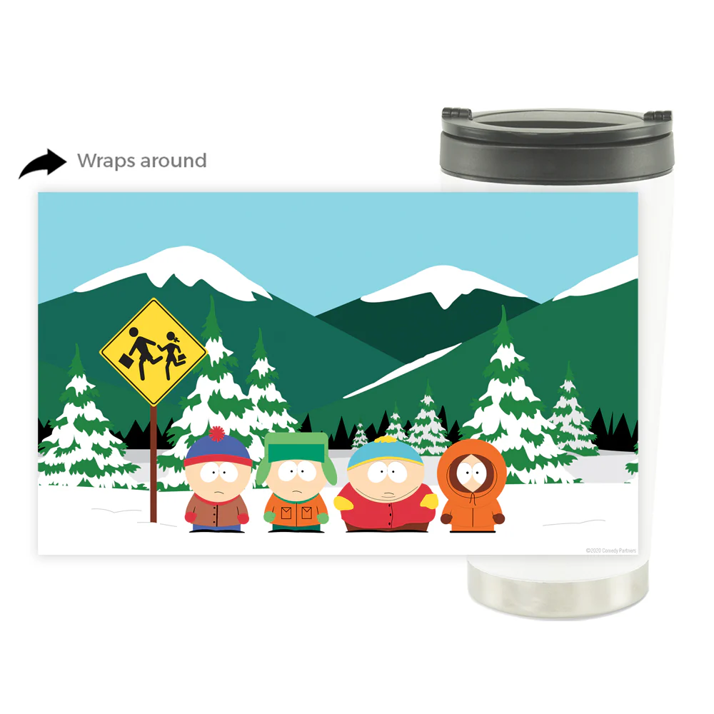 South Park Bus Stop 16oz Stainless Steel Thermal Travel Mug - Image 2