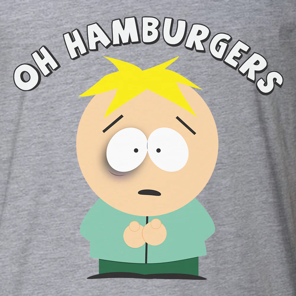 South Park Butters Oh Hamburgers Adult Short Sleeve T-Shirt - Image 2