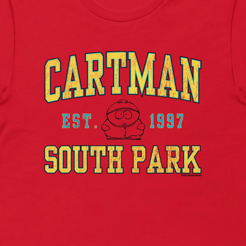 South Park Cartman Collegiate Adult Short Sleeve T-Shirt - Image 2
