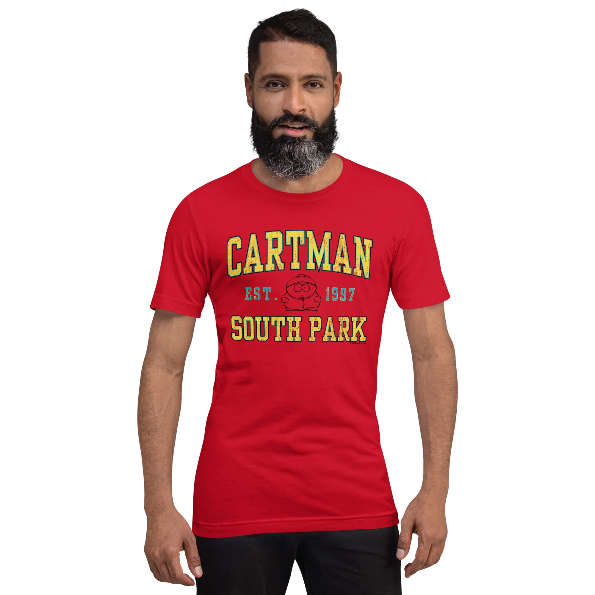 South Park Cartman Collegiate Adult Short Sleeve T-Shirt - Image 3