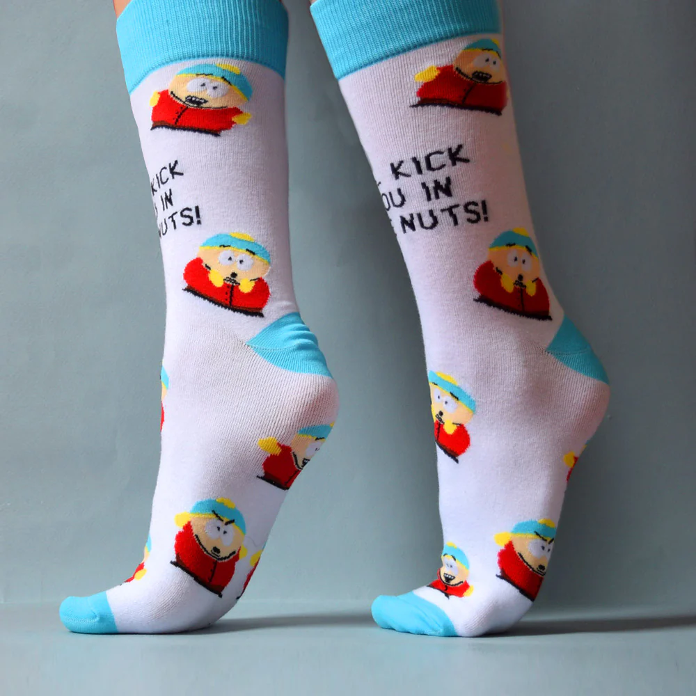 South Park Cartman Kick You in the Nuts Socks - Image 3