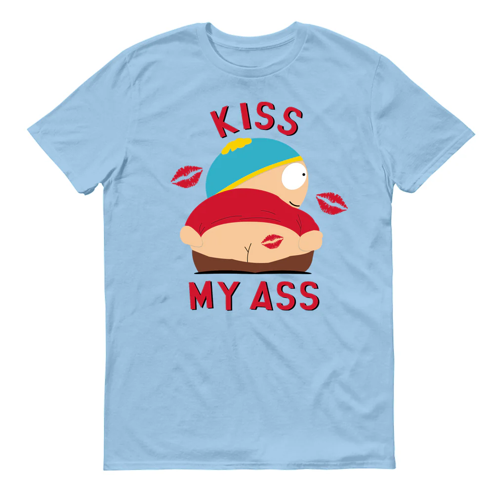 South Park Cartman Kiss My A** Adult Short Sleeve T-Shirt
