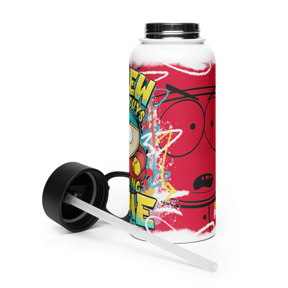 South Park Cartman Screw You Guys Stainless Steel Water Bottle with a Straw Lid - Image 6