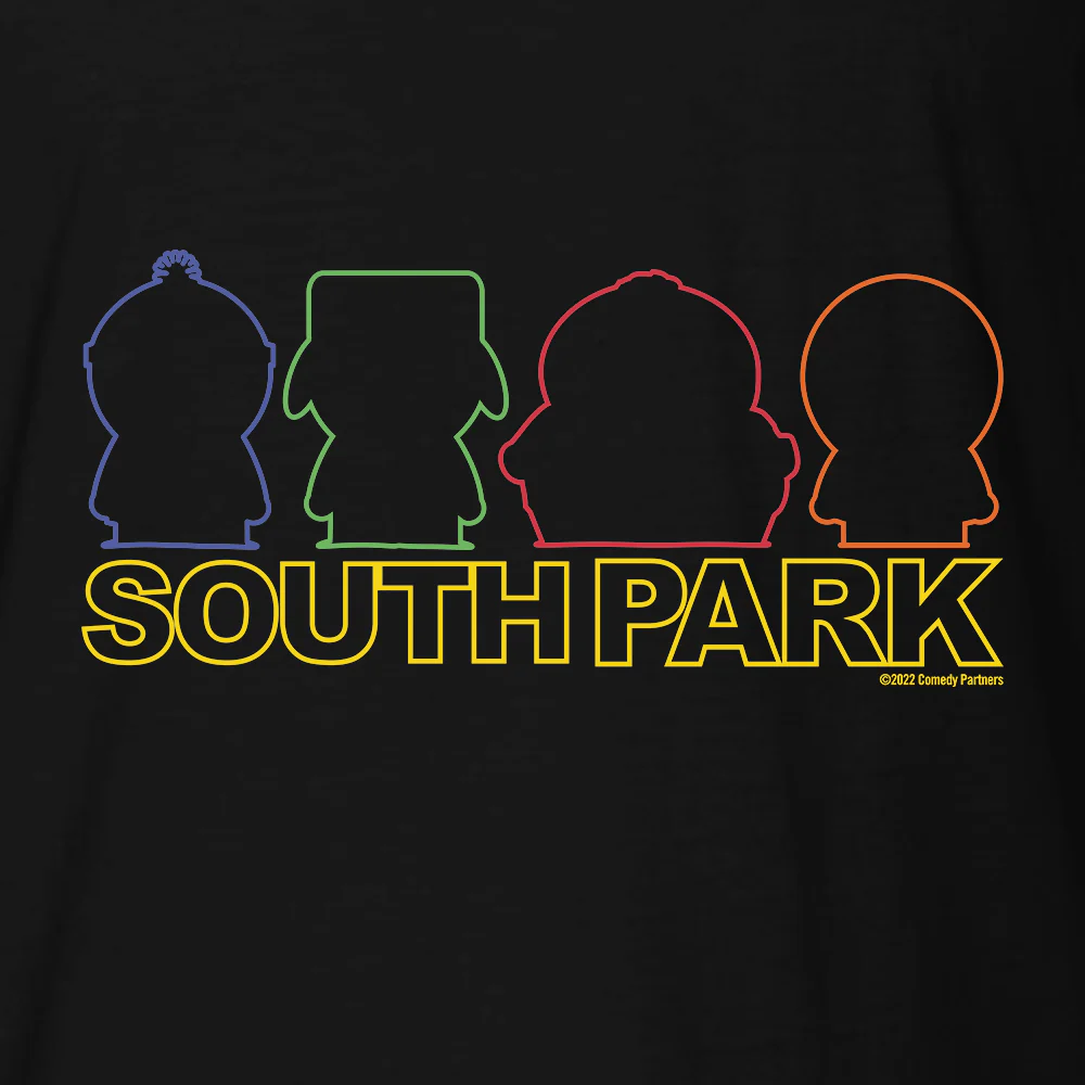 South Park Character Silhouettes Adult Short Sleeve T-Shirt - Image 2
