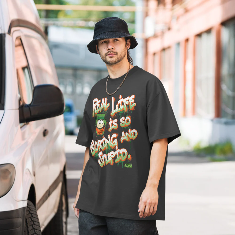 South Park Kyle Real Life Graffiti Oversized T-Shirt - Image 2