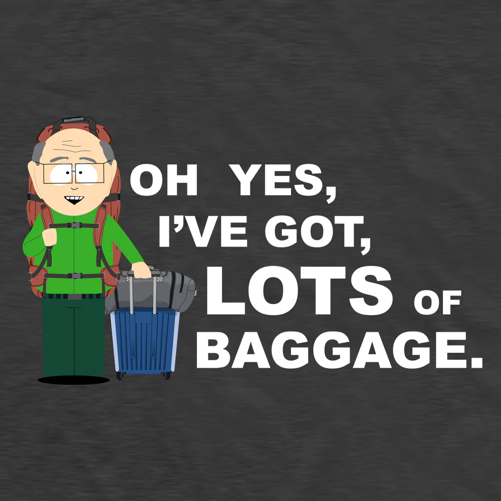 South Park Mr. Garrison Baggage Adult Short Sleeve T-Shirt - Image 2