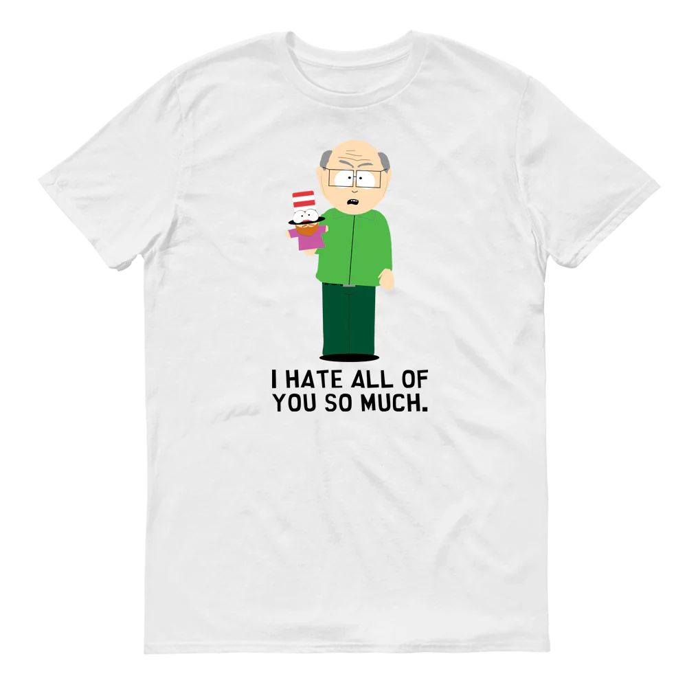 South Park Mr. Garrison I Hate All of You Adult Short Sleeve T-Shirt - Image 4