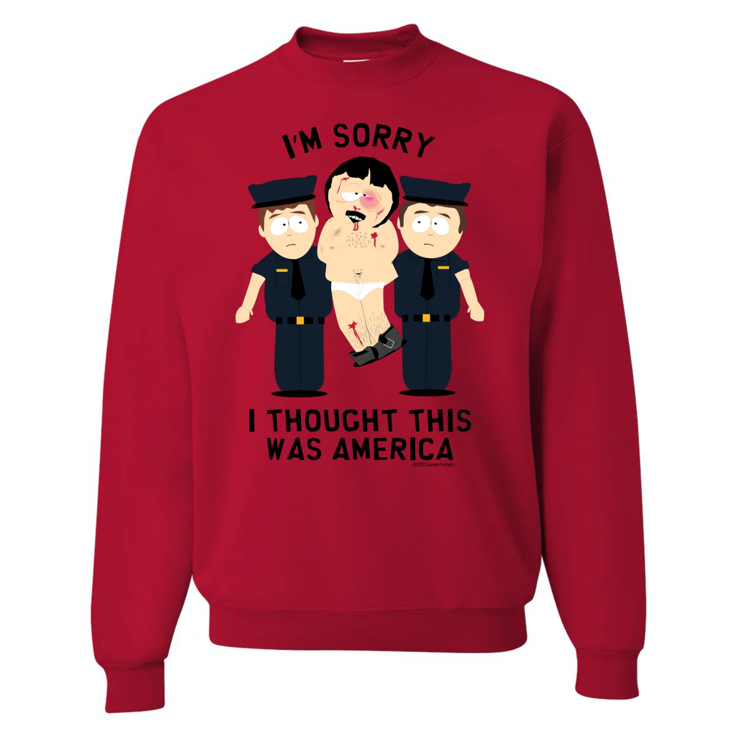 South Park Randy I Thought This Was America Crew Neck Sweatshirt - Image 4