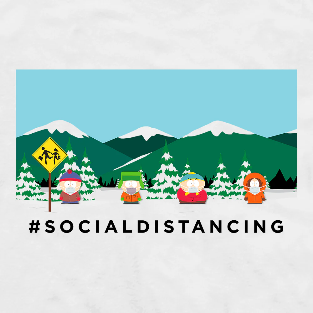 South Park Social Distancing Adult Short Sleeve T-Shirt - Image 2
