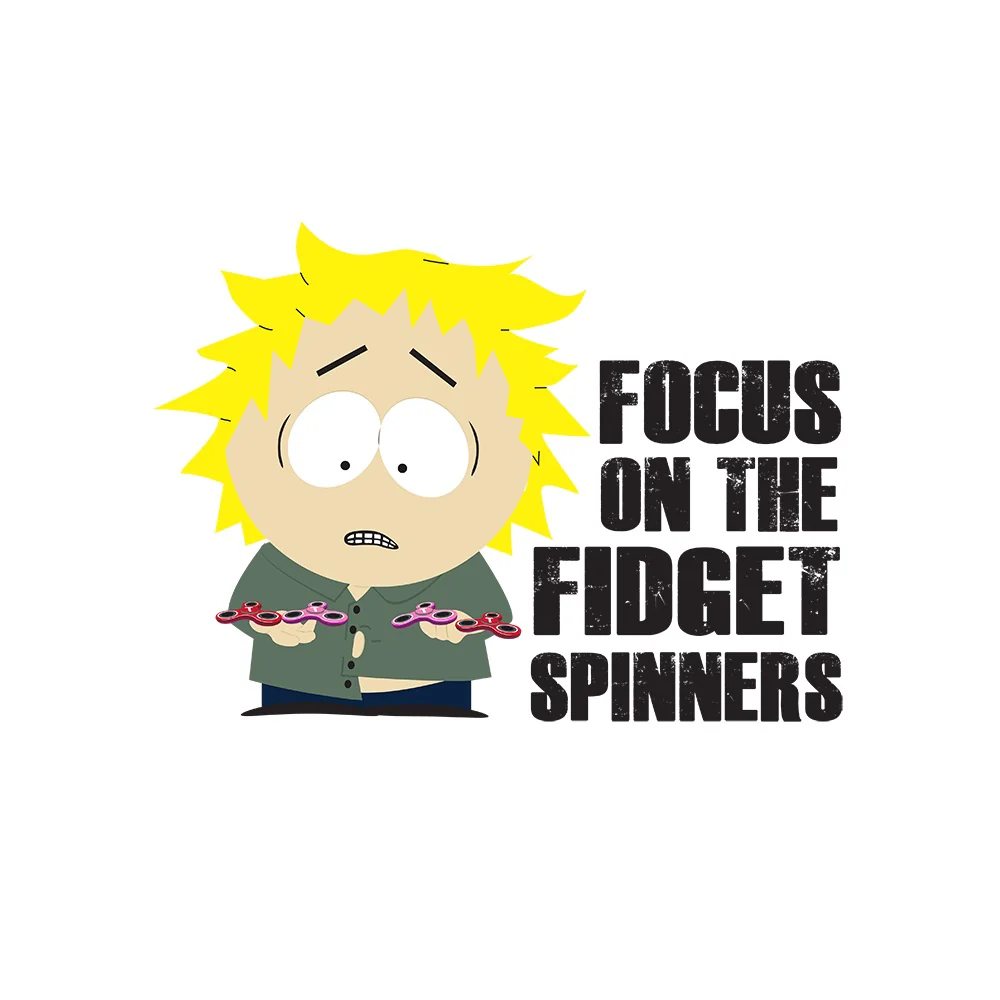 South Park Tweek Focus On The Fidget Spinners Raglan T-Shirt - Image 3