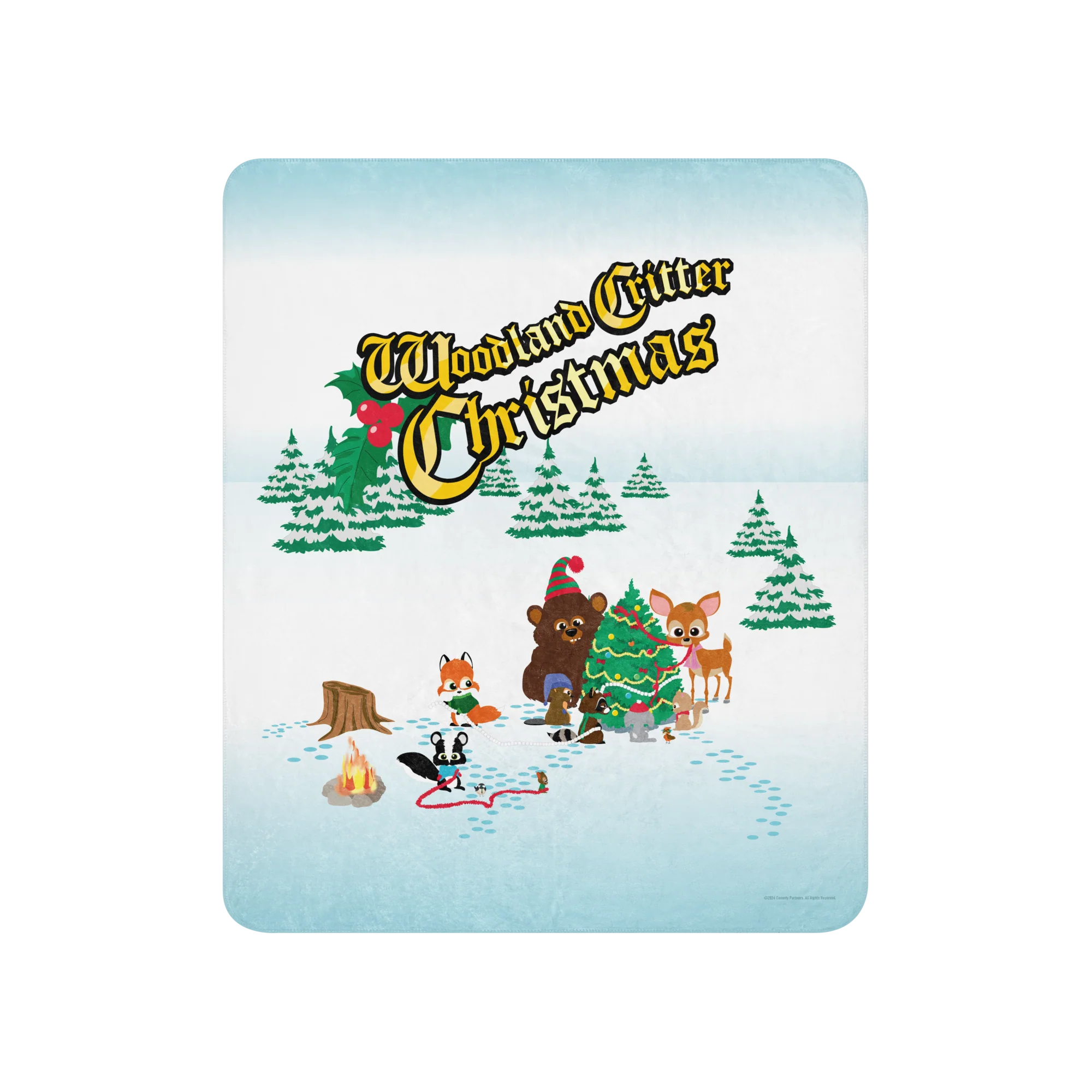 South Park Woodland Critter Christmas Sherpa Blanket - Image 5